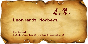 Leonhardt Norbert névjegykártya